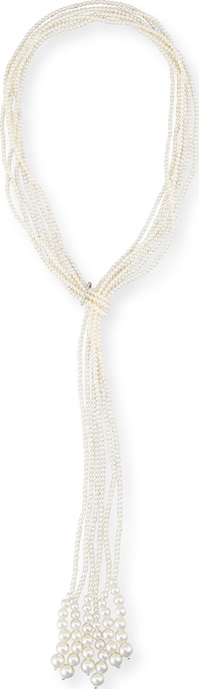 Utopia Six-Strand Pearl Tassel Necklace