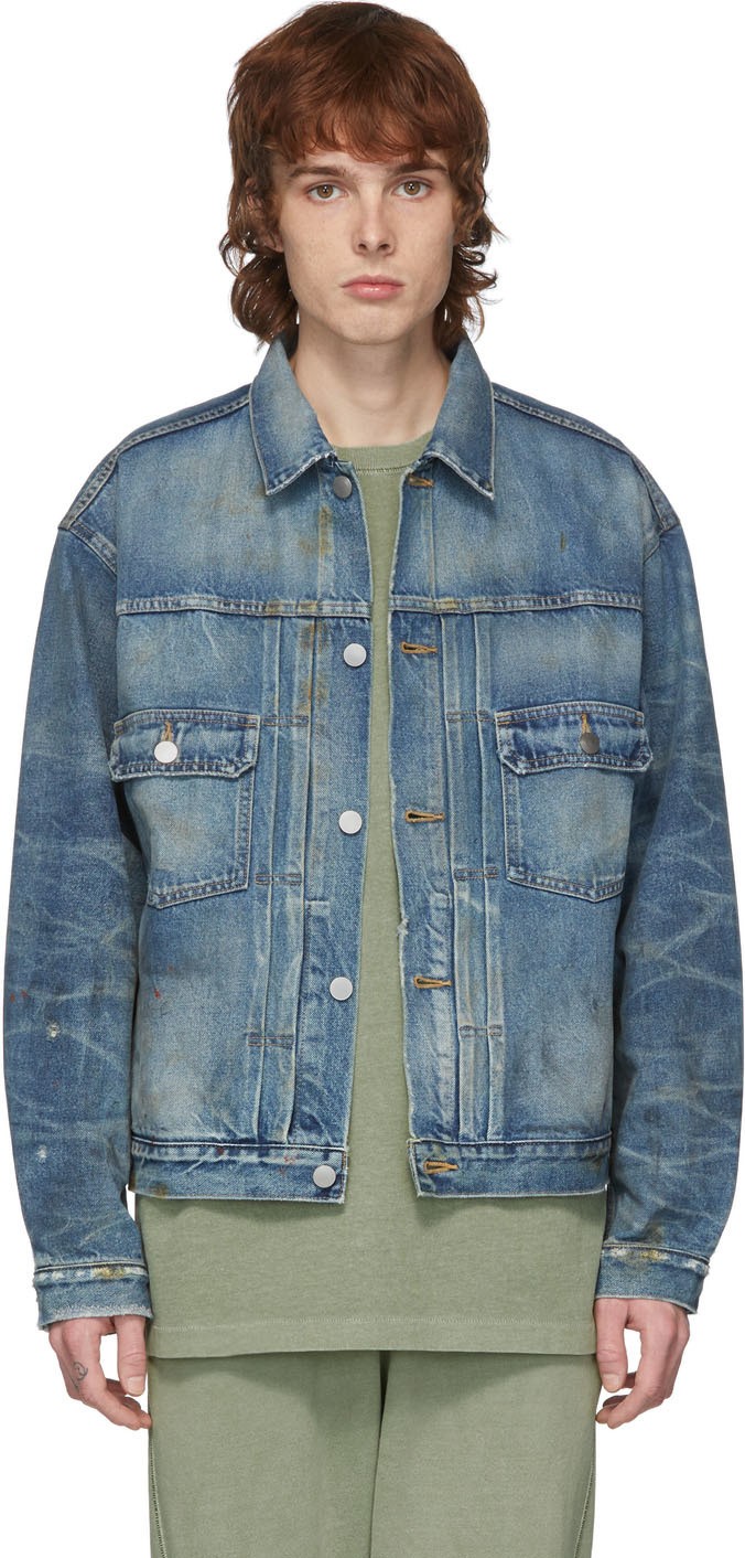 John Elliott Blue Denim Thumper Type III Jacket