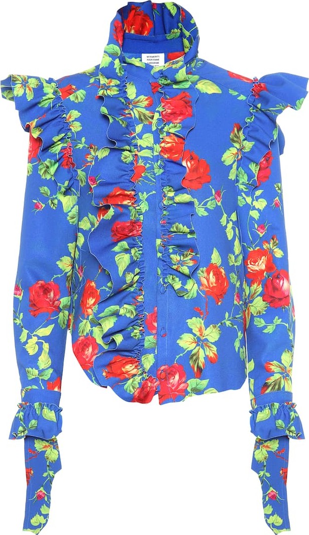 Vetements Floral crêpe shirt