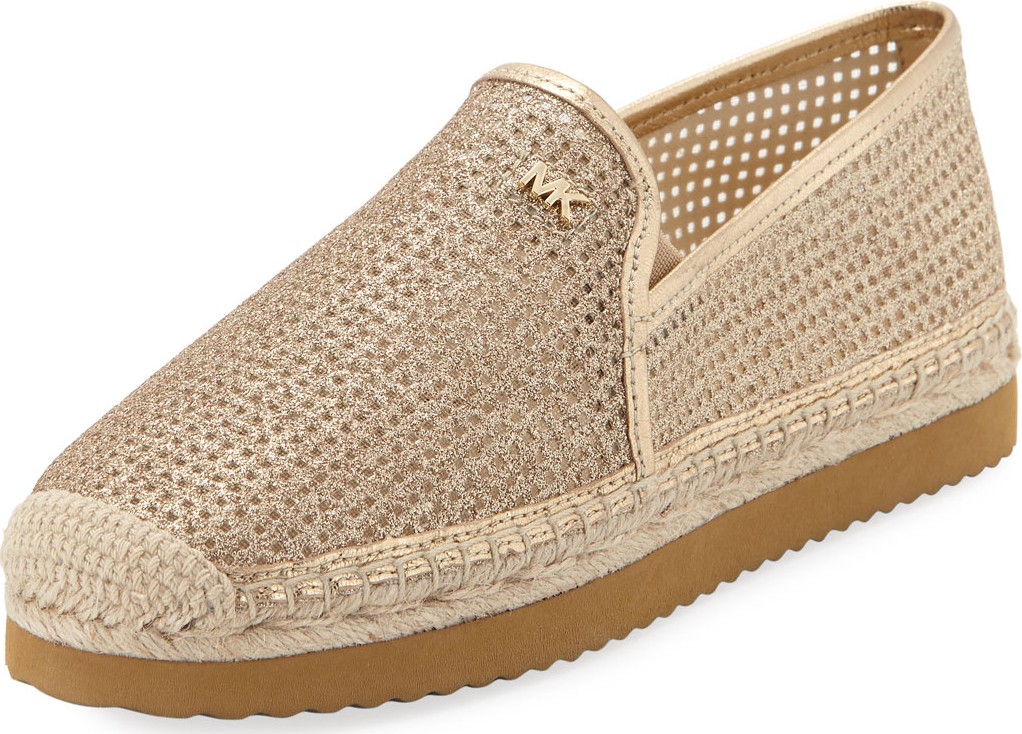 MICHAEL MICHAEL KORS Hastings Metallic Linen Espadrilles