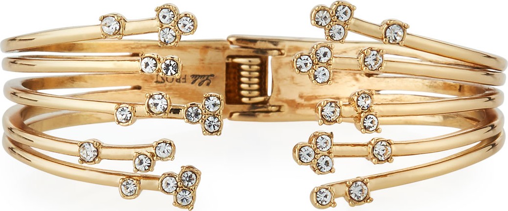 Lulu Frost Jackie Hinged Cuff Bracelet w/ Crystals