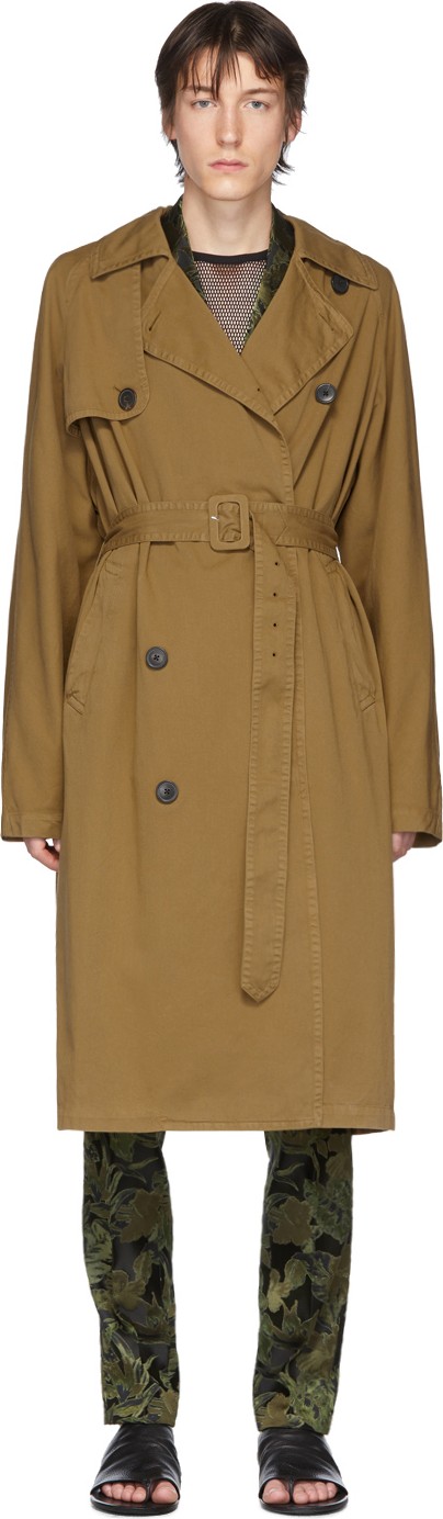 Dries Van Noten Beige Rennie Trench Coat