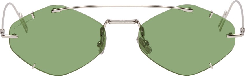 Dior Homme Silver & Green DiorInclusion Sunglasses