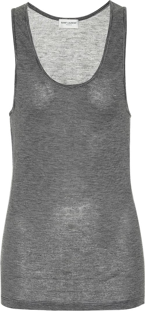 Saint Laurent Striped knit tank top