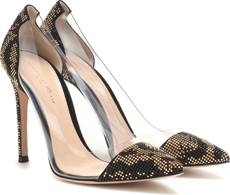 Gianvito Rossi Plexi embellished pumps