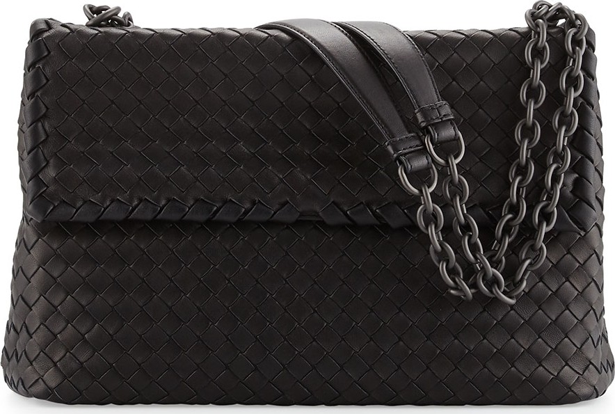 Bottega Veneta Olimpia Medium Shoulder Bag, Black
