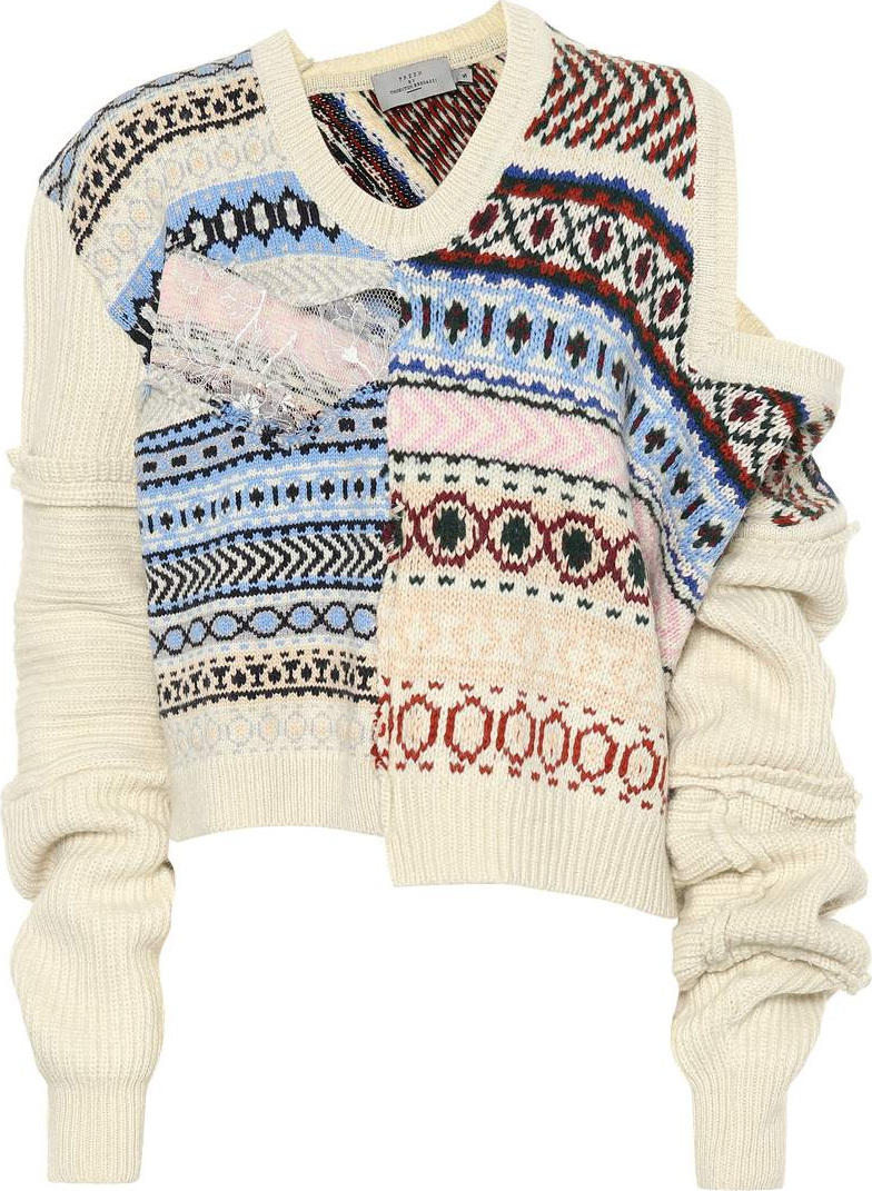 Preen Kyra patchwork wool sweater