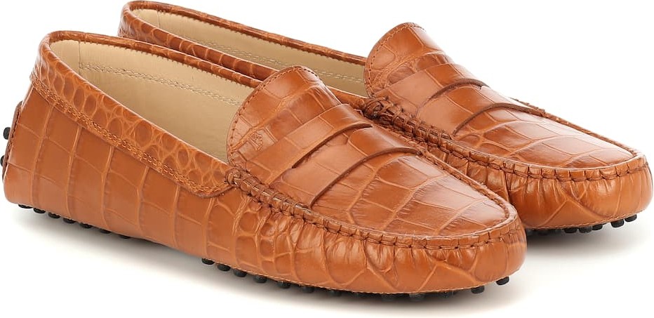 Tod's Gommino croc-effect leather loafers