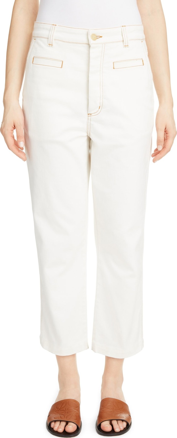 LOEWE Contrast Stitch Fisherman Jeans
