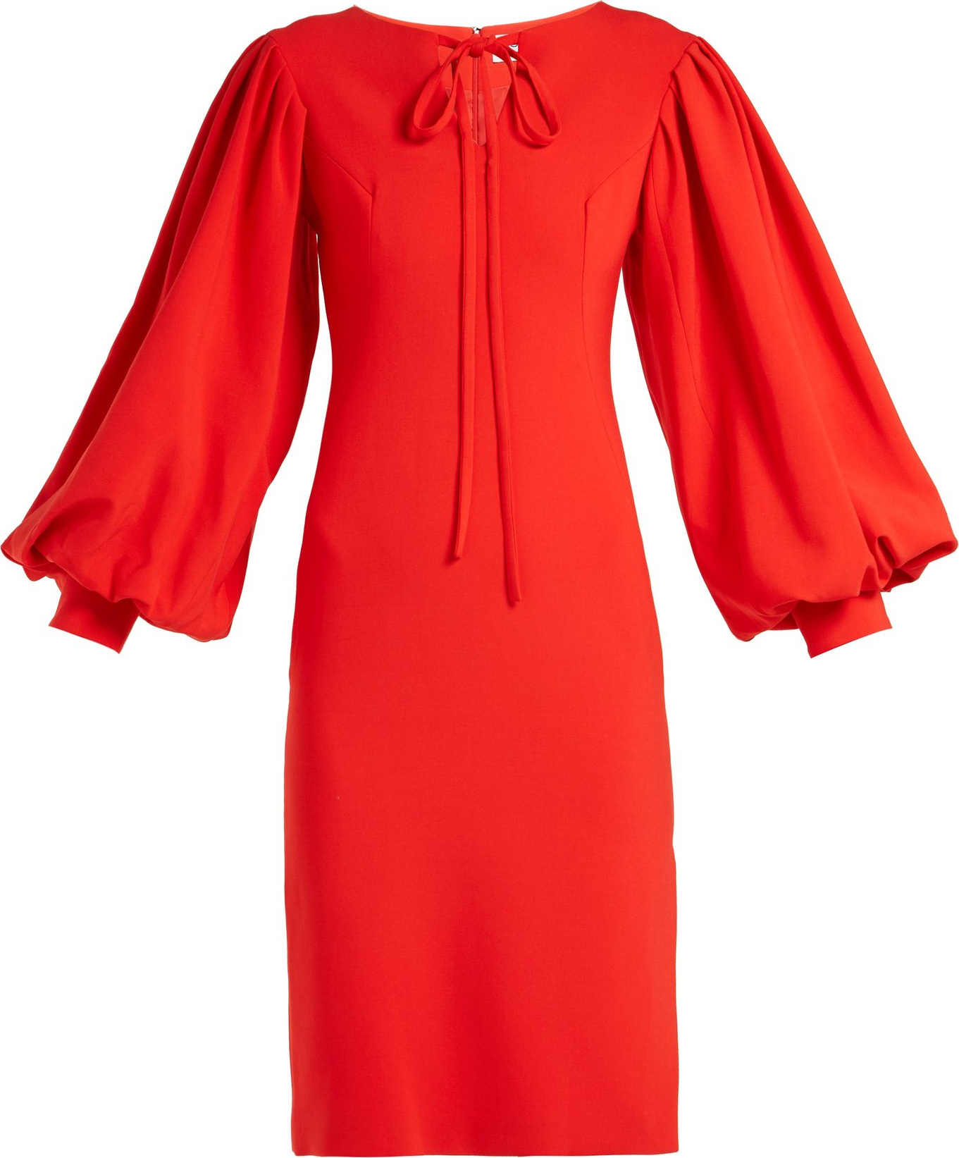 Osman Maxine blouson-sleeve crepe dress