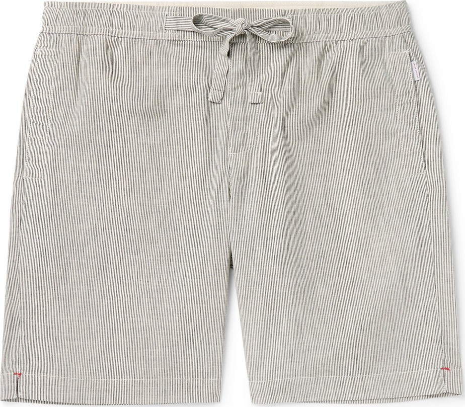 Orlebar Brown Harton Wide-Leg Striped Stretch Cotton and Linen-Blend Drawstring Shorts Orlebar Brown Harton Wide-Leg Striped Stretch Cotton and Linen-Blend Drawstring Shorts