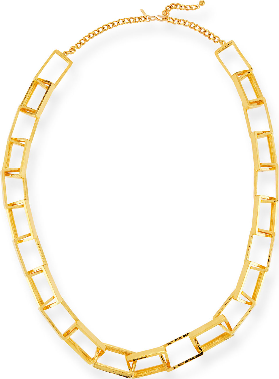 Kenneth Jay Lane Long Gold-Plated Box Chain Necklace