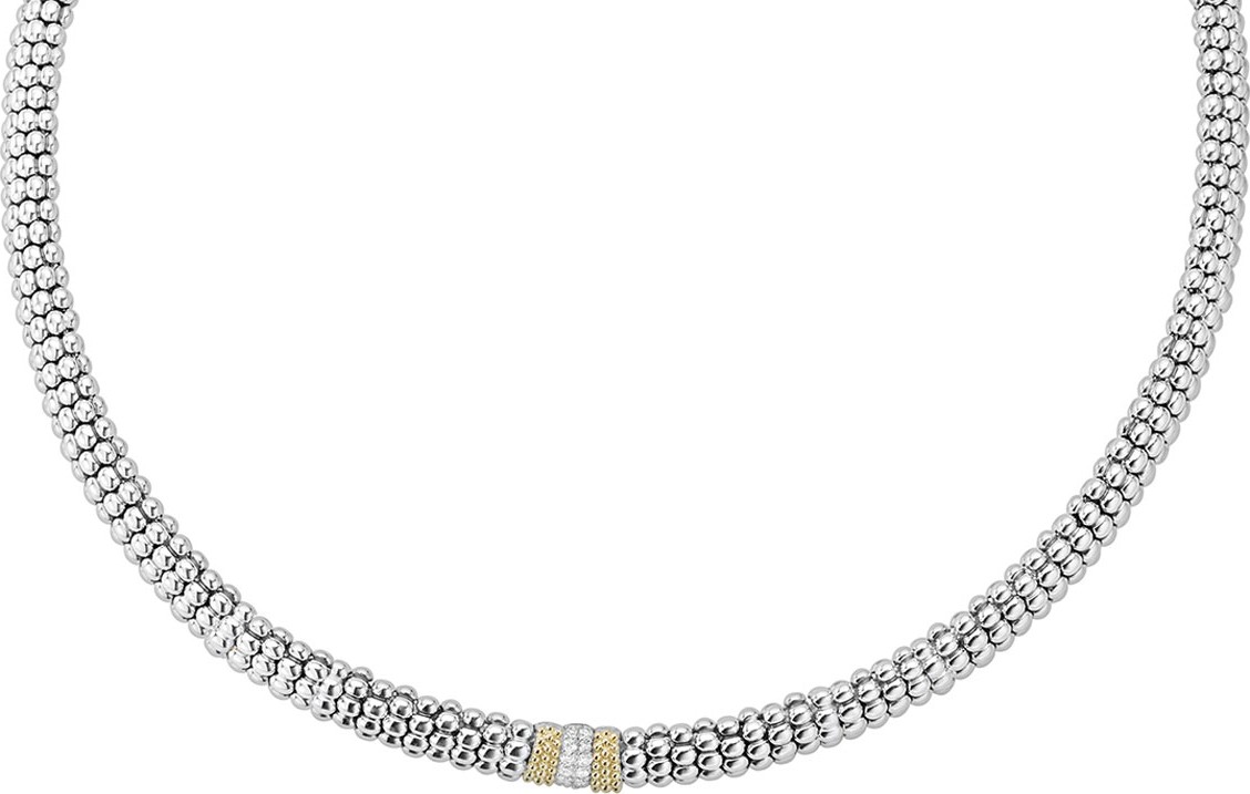 LAGOS Caviar Lux Diamond Station Necklace