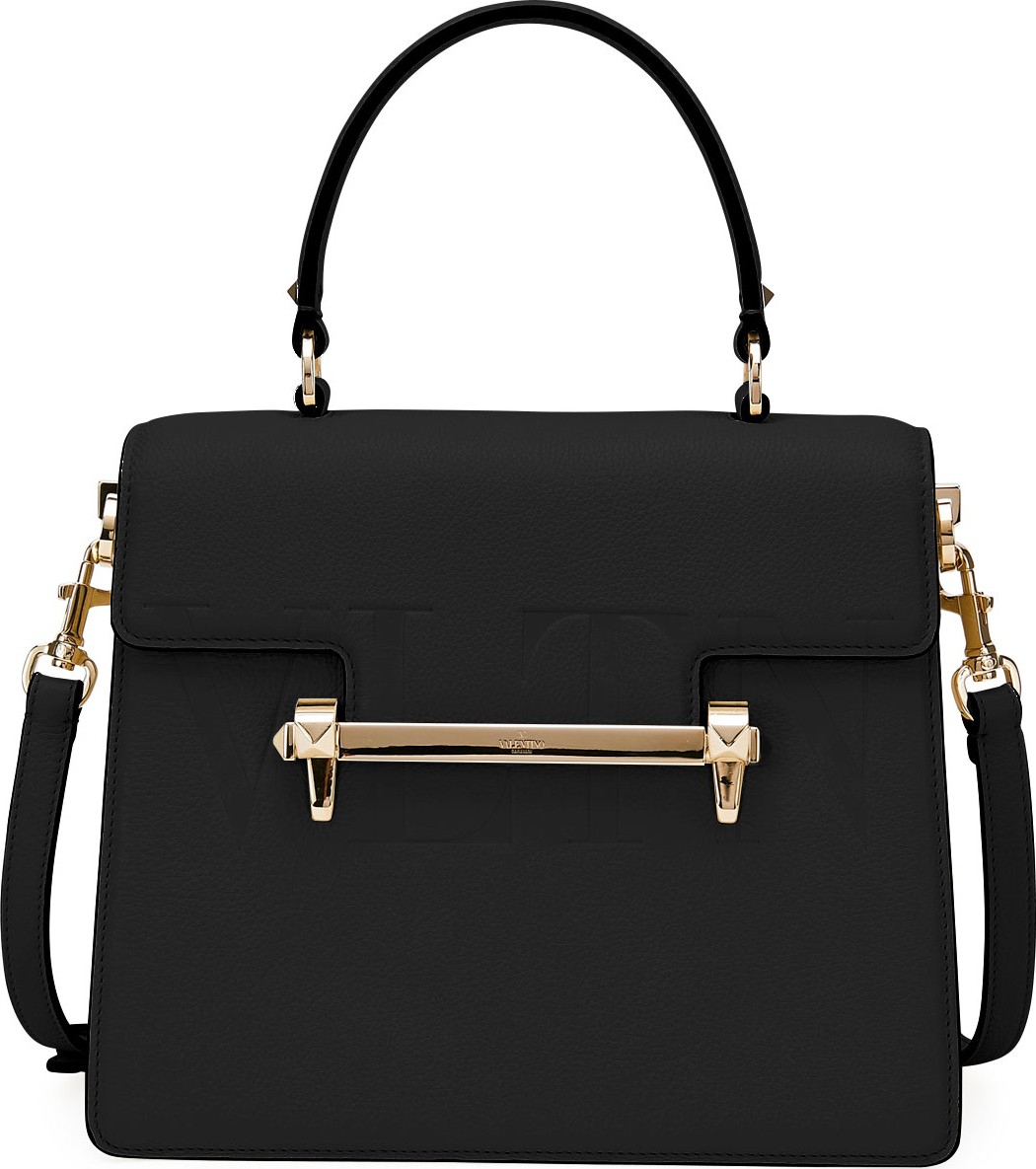Valentino Uptown Leather Top-Handle Bag