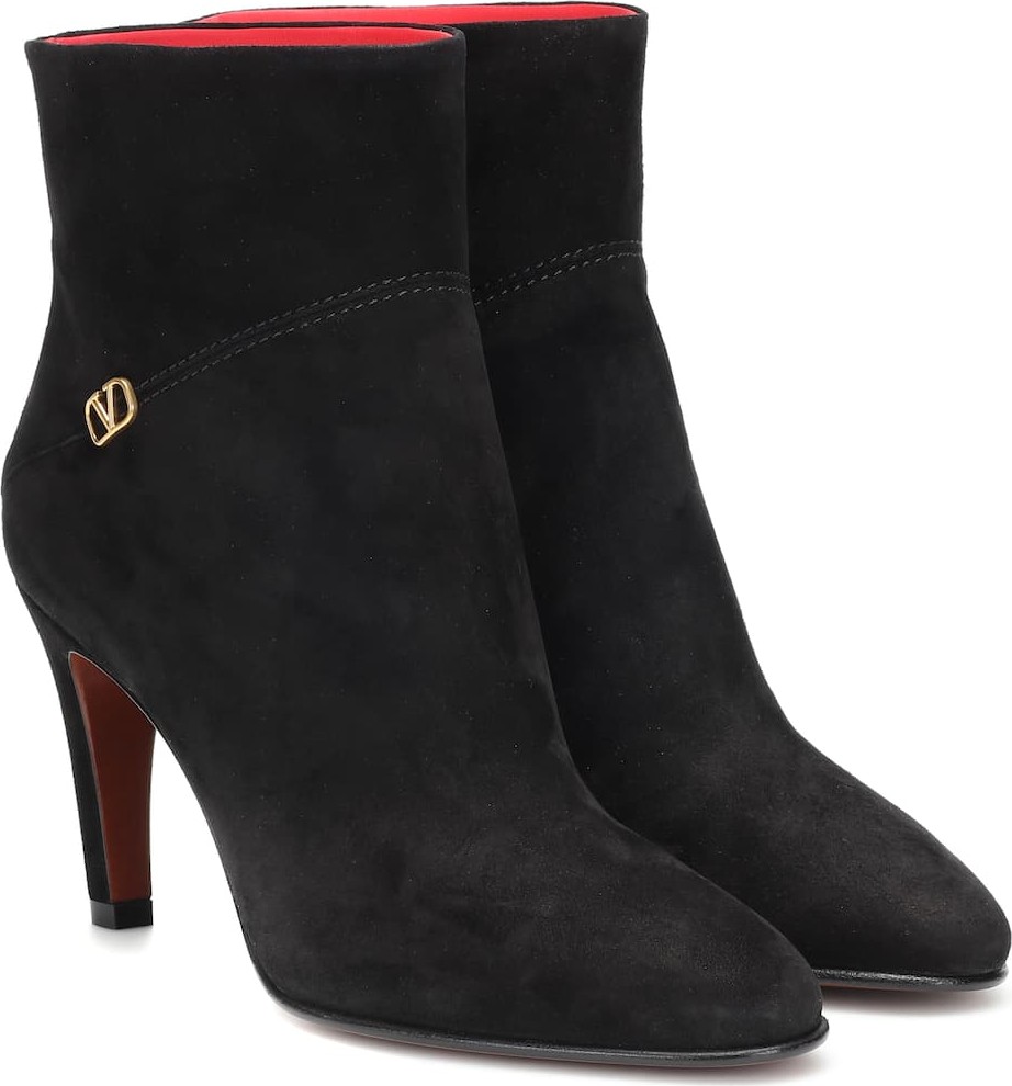 Valentino Valentino Garavani VLOGO suede ankle boots