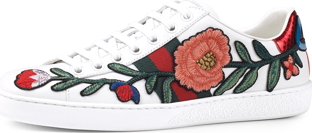 Gucci Floral Embroidered Sneaker