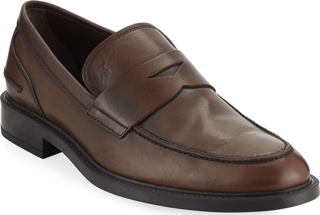 Tod's Men's Leather Penny Loafers