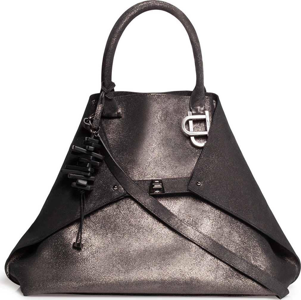 Akris Ai Magnets Medium Leather Top-Handle Tote Bag