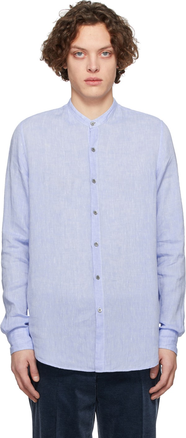 Giorgio Armani Blue Linen Shirt