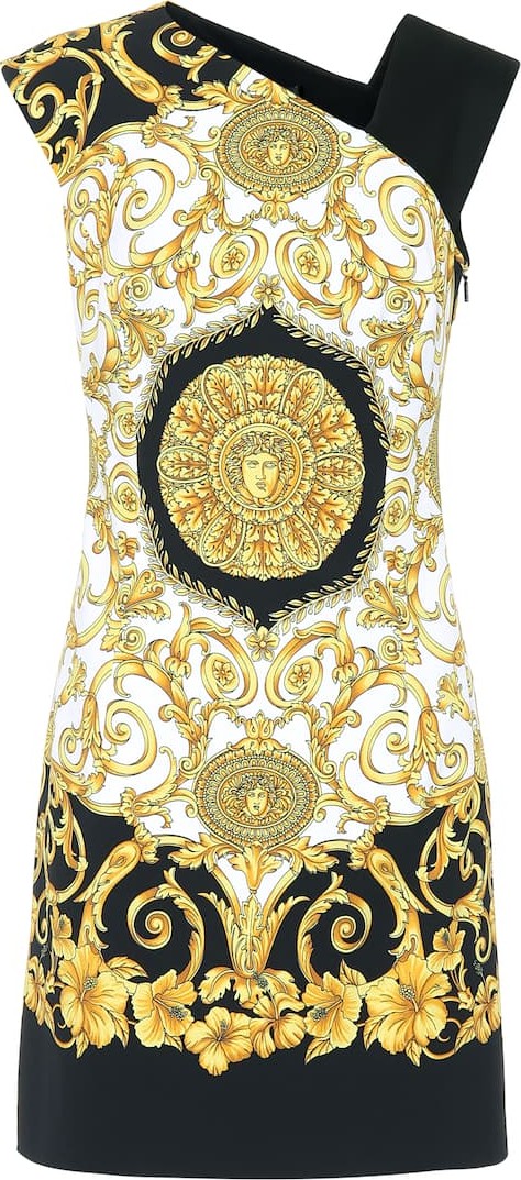Versace Printed crêpe dress