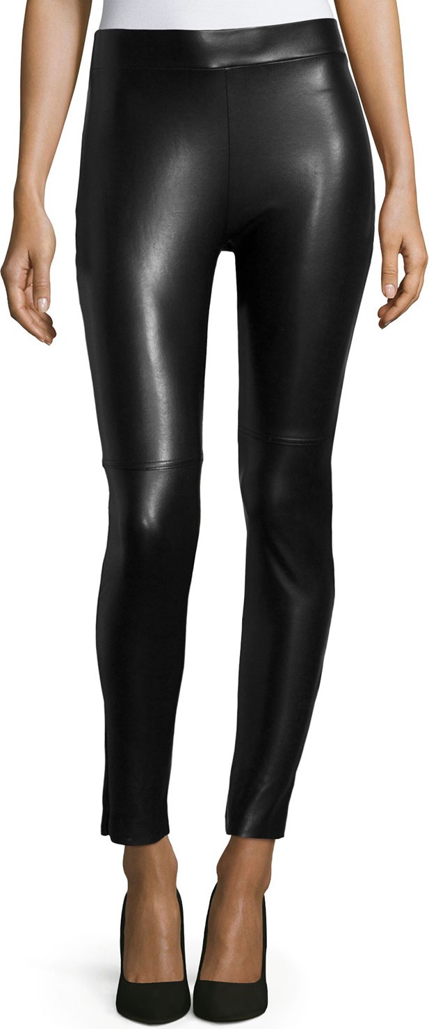Wolford Estella Faux-Leather Leggings  Black