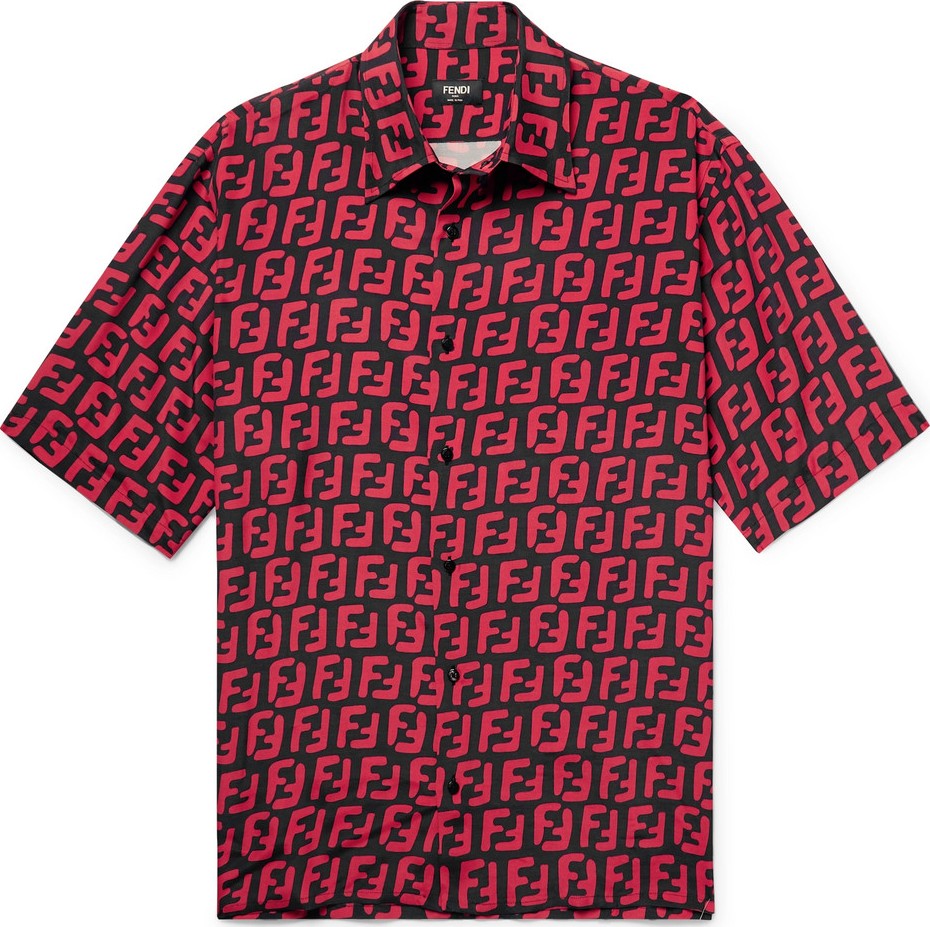 Fendi Logo-Print Woven Shirt