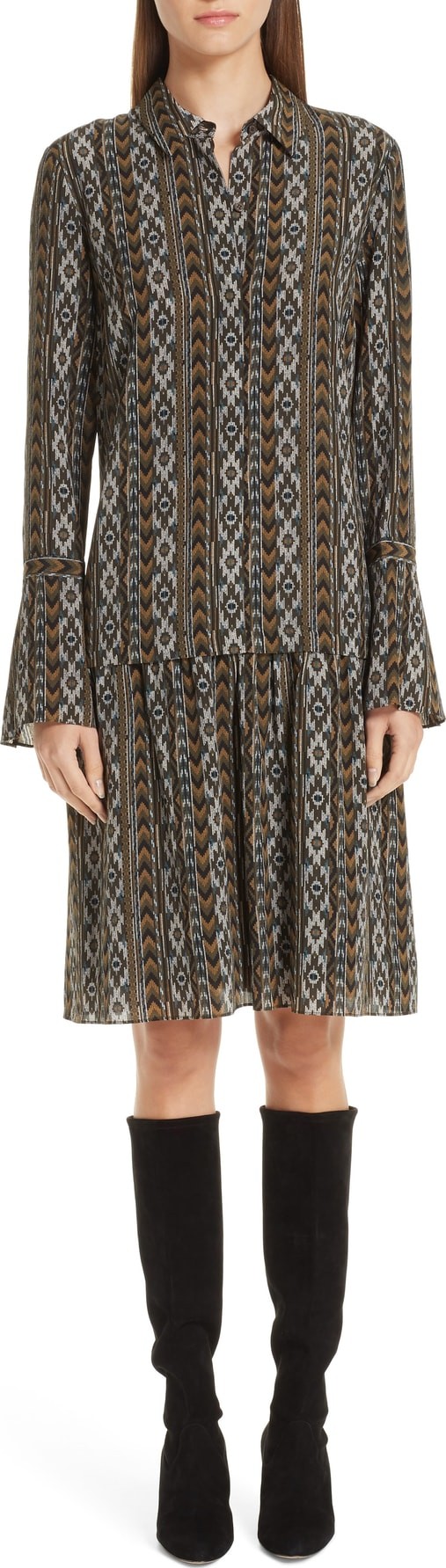 Lafayette 148 New York Sansa Kilim Silk Dress