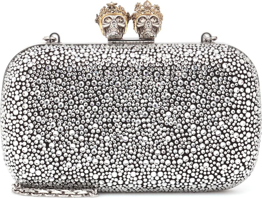 Alexander McQueen Queen and King embellished clutch