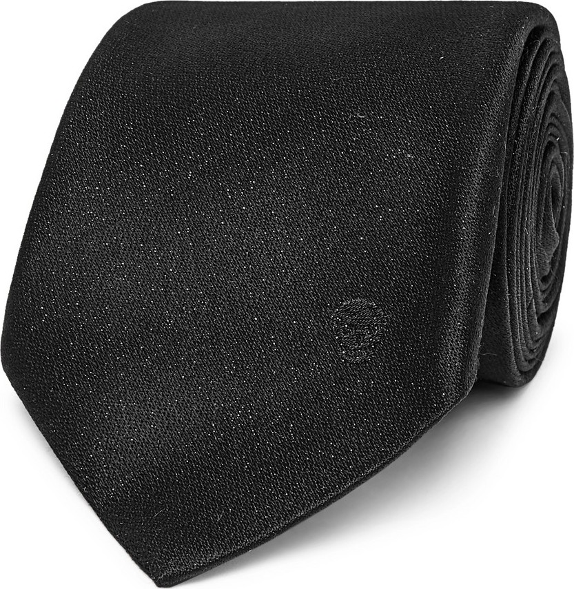 Alexander McQueen 7cm Metallic Silk-Blend Jacquard Tie