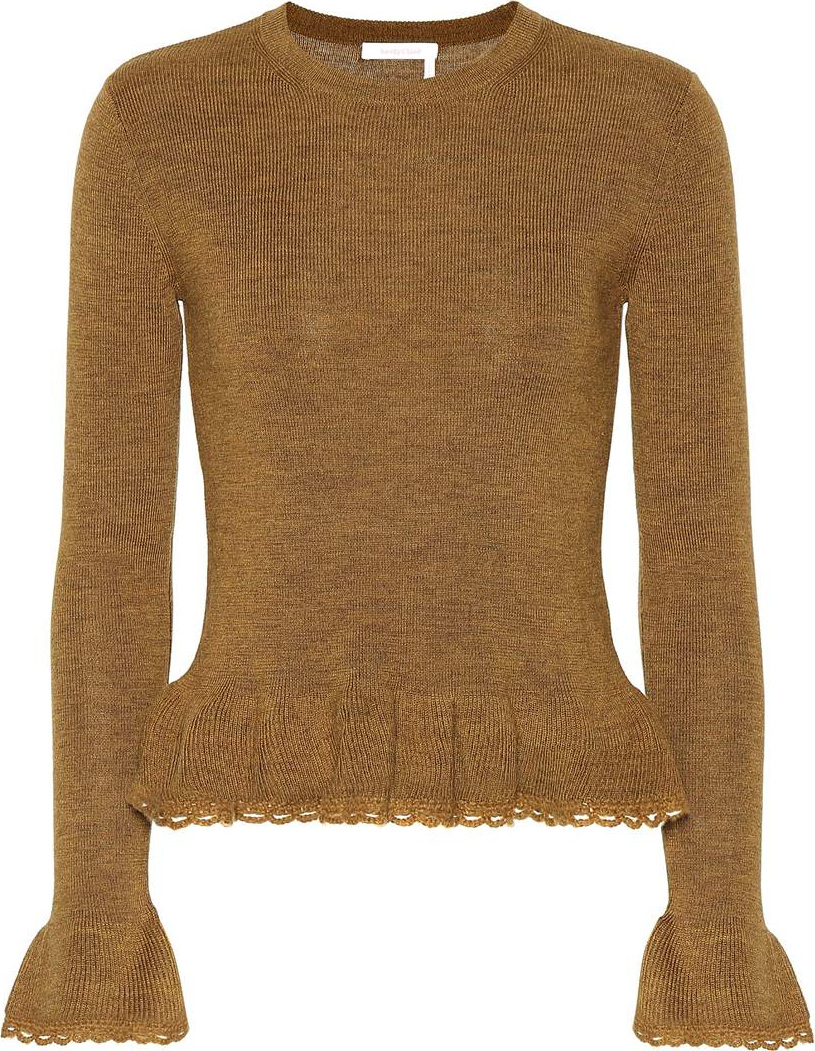 See By Chloé Ruffled wool sweater