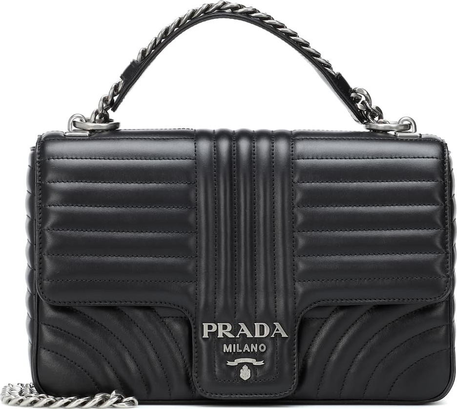 Prada Diagramme leather shoulder bag