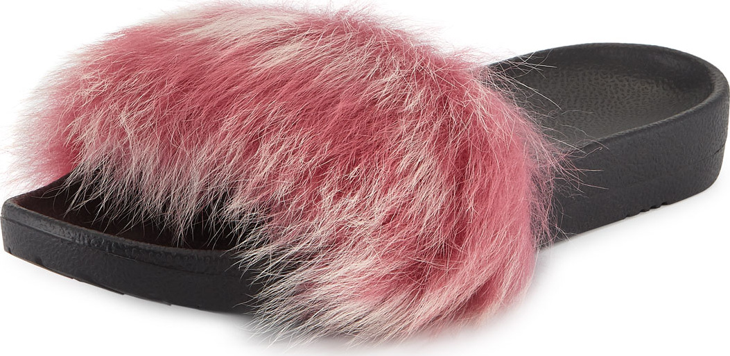 UGG Royale Toscana Fur Pool Slides, Pink
