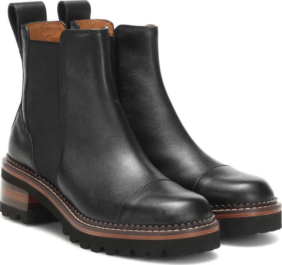 See By Chloé Mallory leather ankle boots