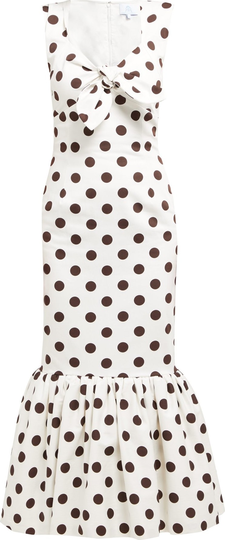 Rebecca de Ravenel Polka dot-print cotton-poplin midi dress