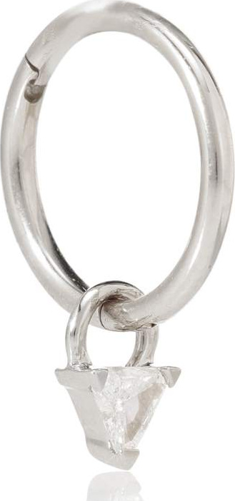 Maria Tash 18kt white gold single earring with diamond
