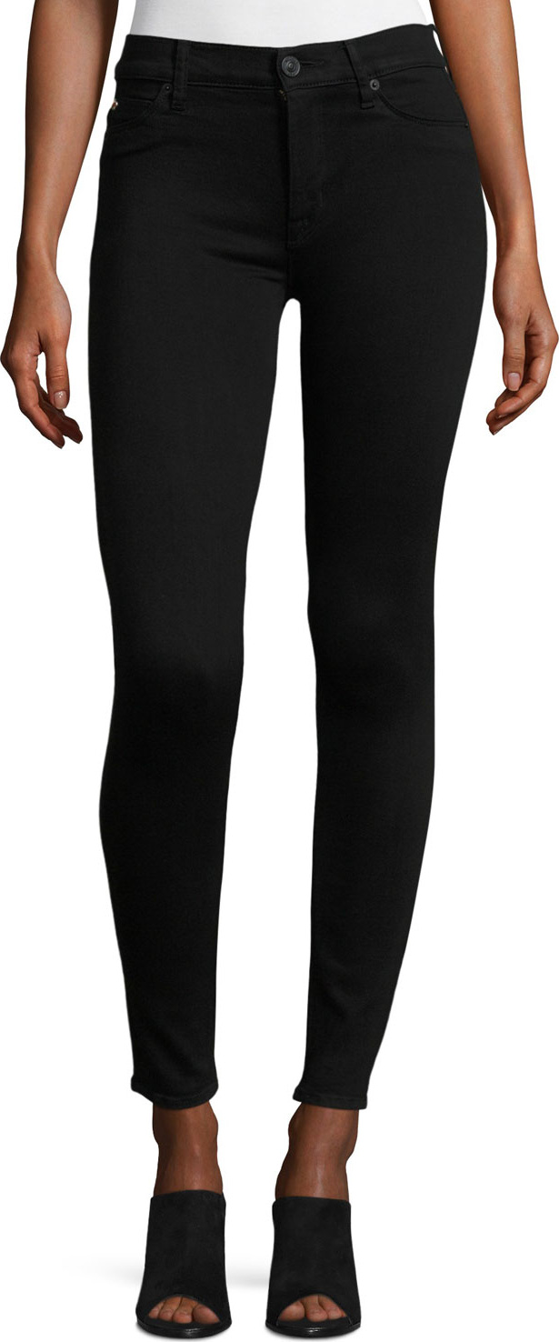 Hudson Nico Mid-Rise Super Skinny Jeans, Black
