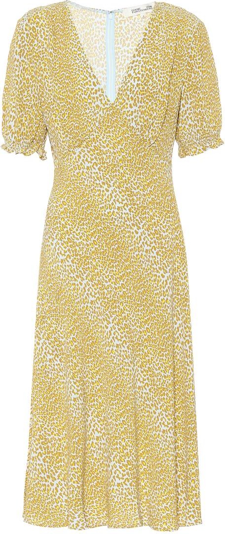 DIANE von FURSTENBERG Idris animal-print crêpe midi dress