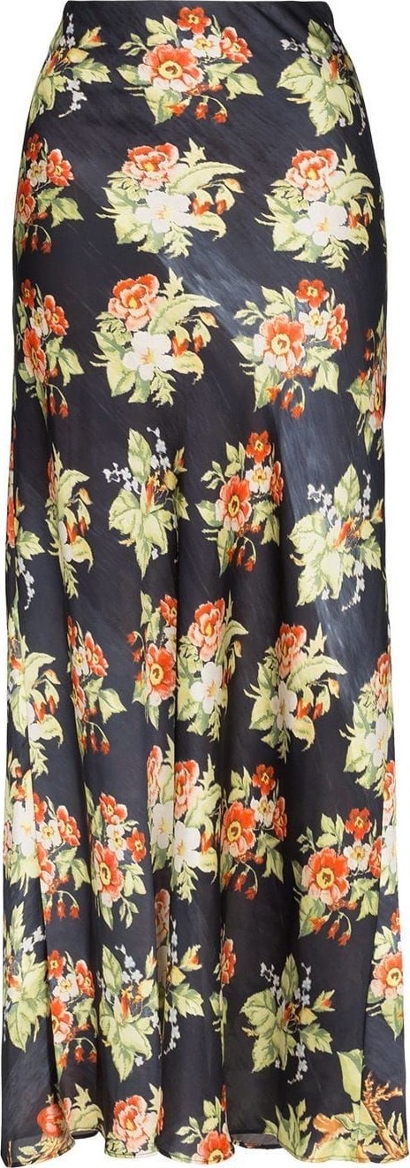 Paco Rabanne Floral print maxi-skirt