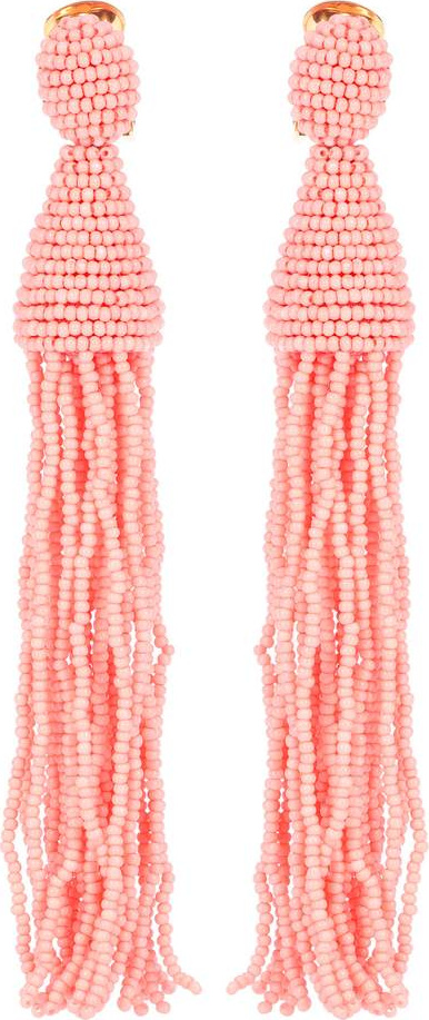 Oscar De La Renta Beaded tassel earrings