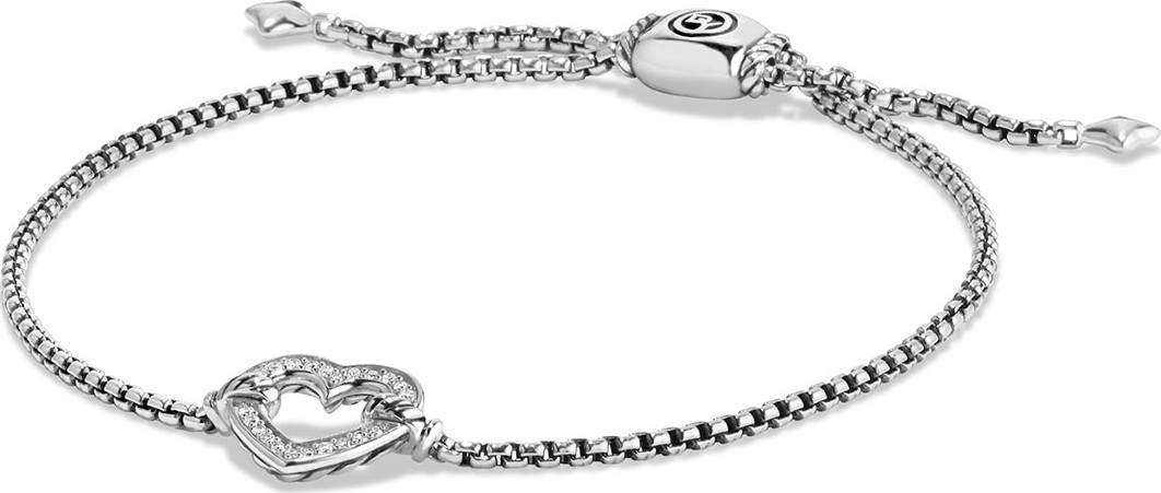 David Yurman Valentine Hearts Diamond Station Bracelet