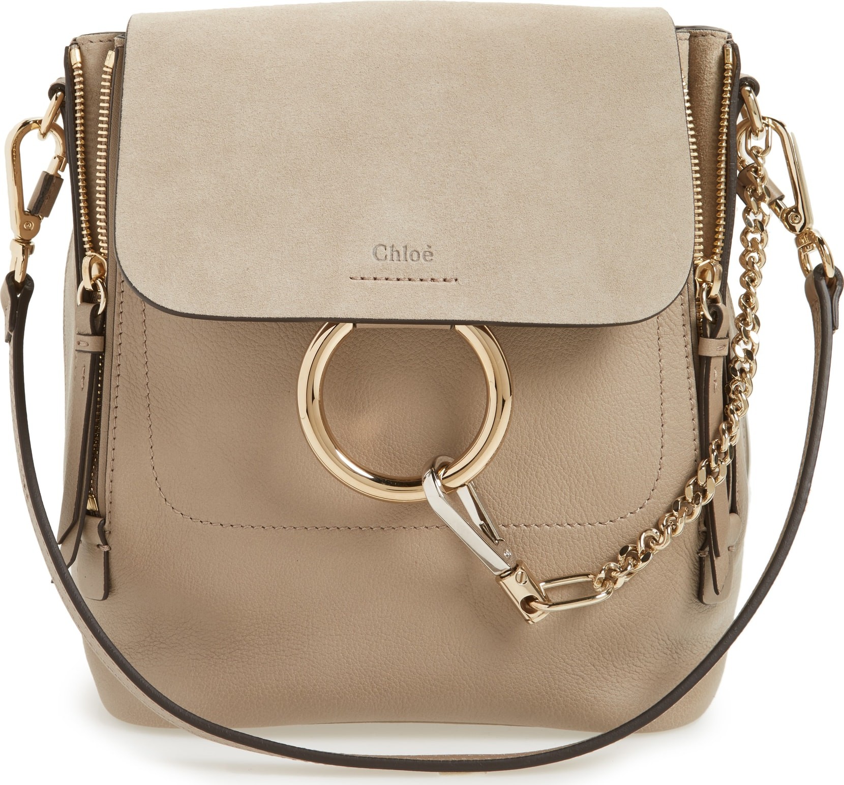 Chloe Small Faye Suede & Leather Backpack