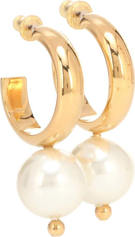 Simone Rocha Faux pearl hoop earrings