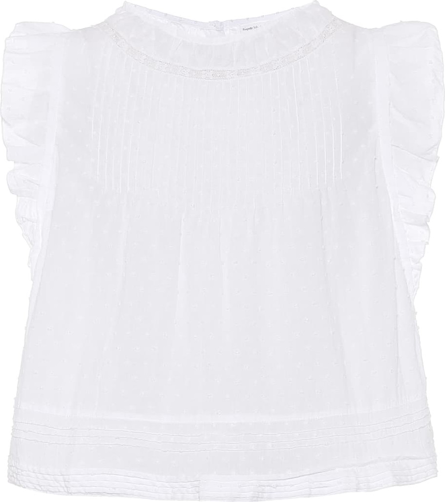 Poupette St Barth Galia cotton plumeti blouse