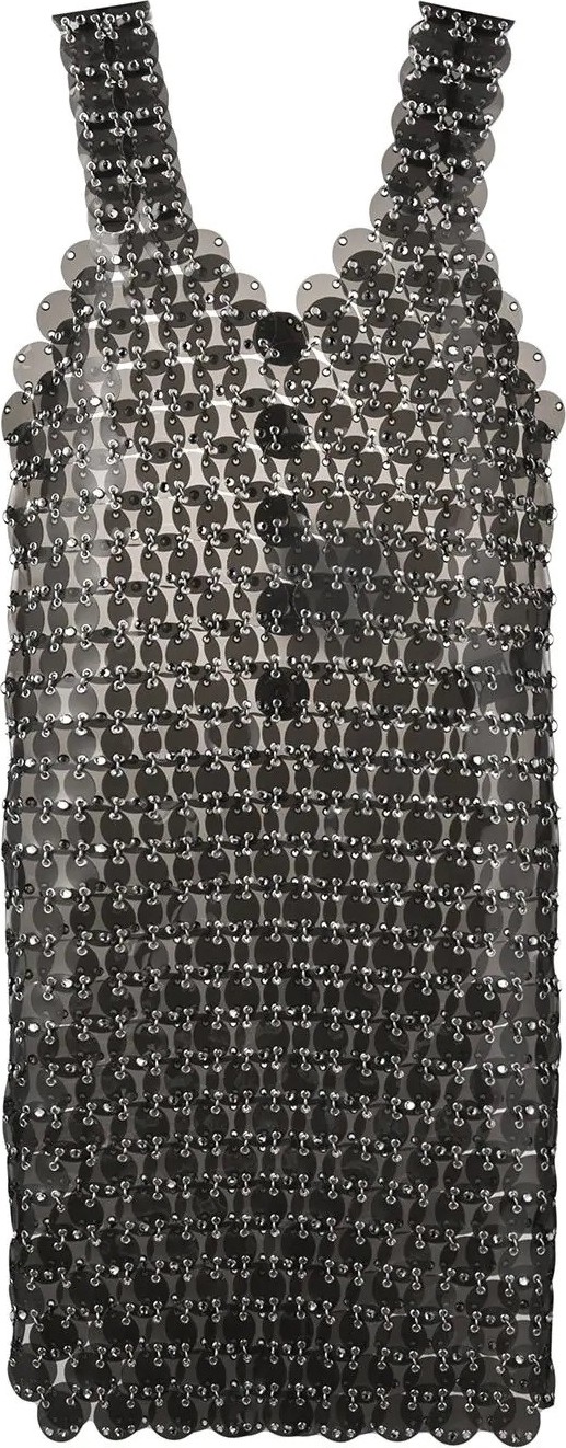 Paco Rabanne chain disc embellished dress