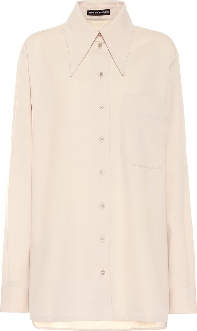 Kwaidan Editions Wool-blend crêpe shirt