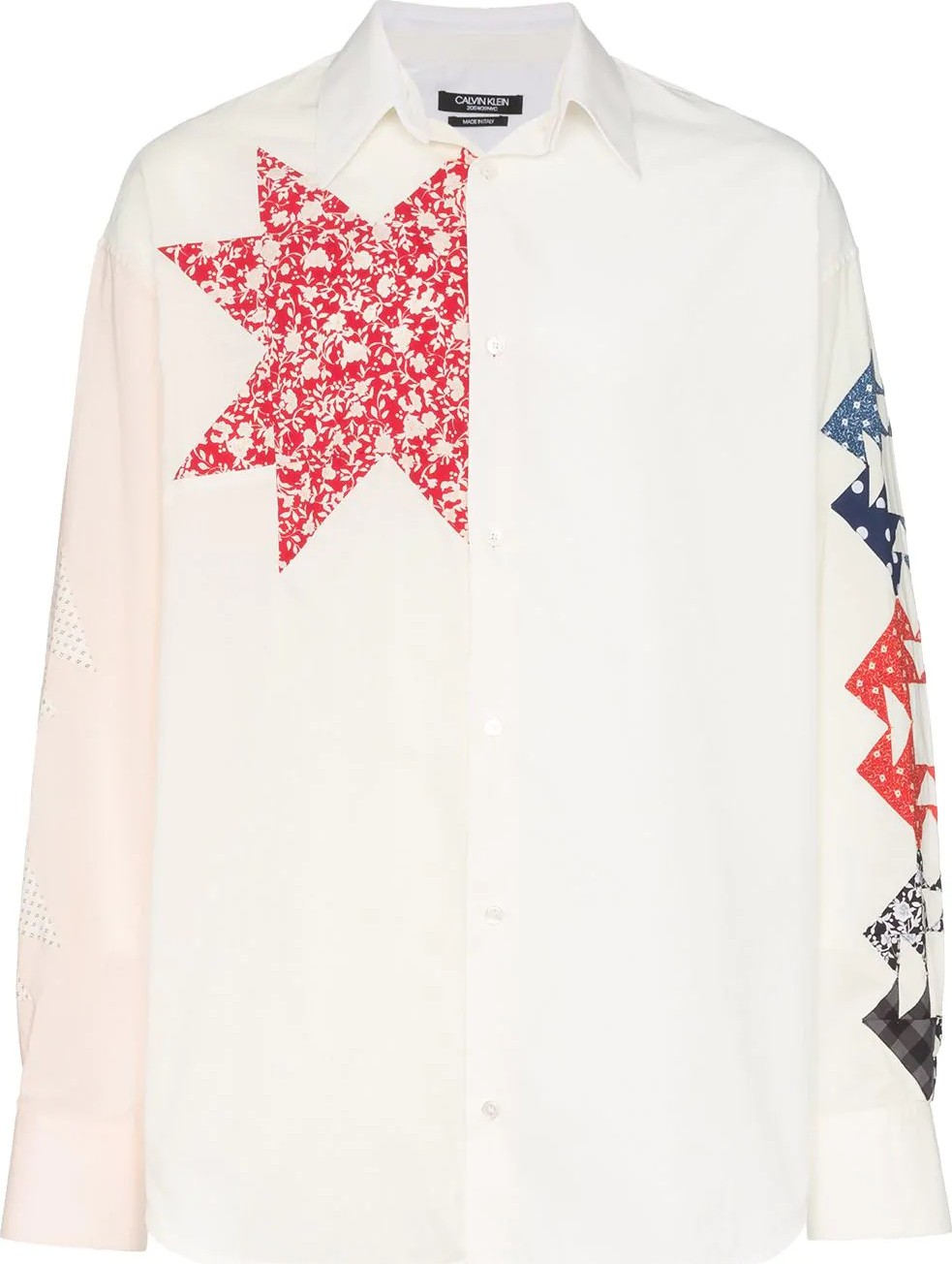 Calvin Klein 205W39NYC triangle embroidered cotton shirt