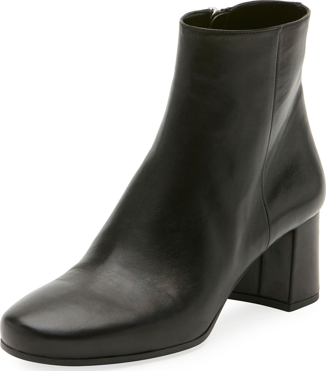 Prada Napa 55mm Block-Heel Boot, Black