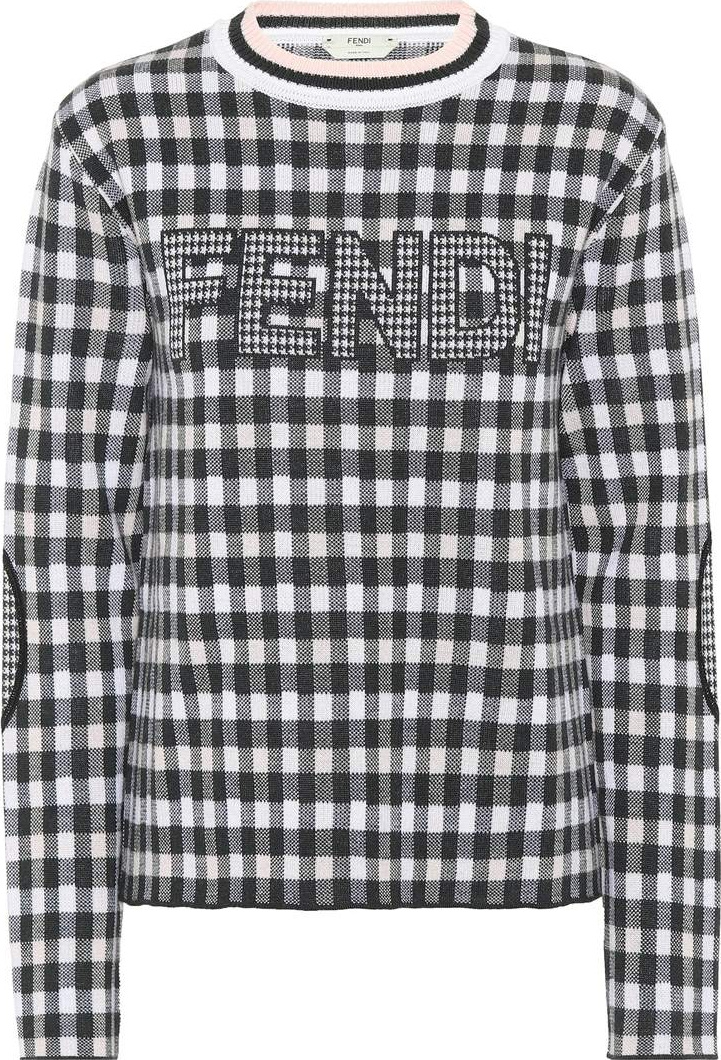 Fendi Gingham wool sweater