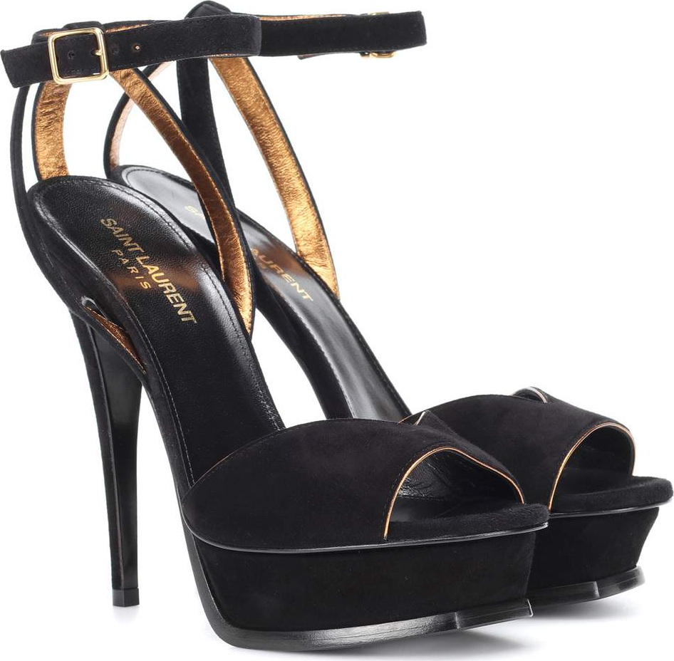 Saint Laurent Tribute 105 suede sandals