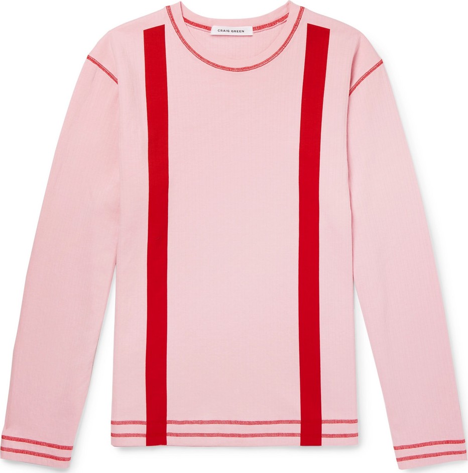 Craig Green Striped Cotton-Jersey Sweatshirt
